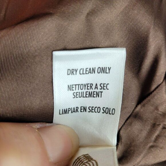 Vintage 80s Casual Corner Skirt Wool Houndstooth Plaid Tea Length Tan 10 Western - Picture 13 of 15